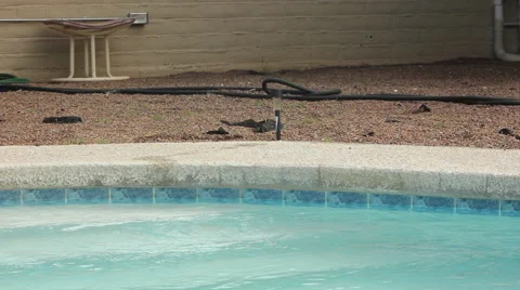 Poolside View of Running Water at Poolside Med Vídeo Stock 41194540