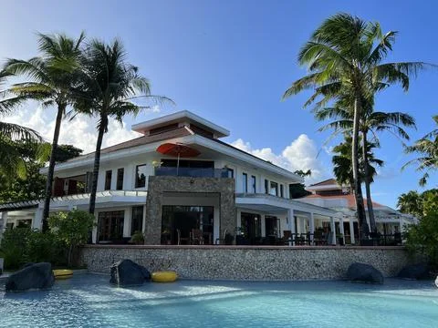 Poolside Villa Stock Photos