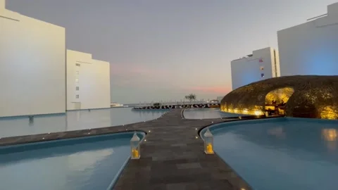 Poolside Walk 5 Stock Footage 236266284