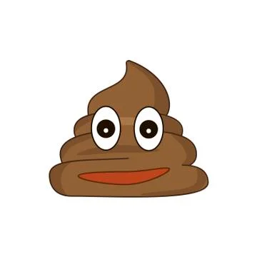 Poop animal on white background. Vector illustration in trendy flat style. EPS Stock Illustration