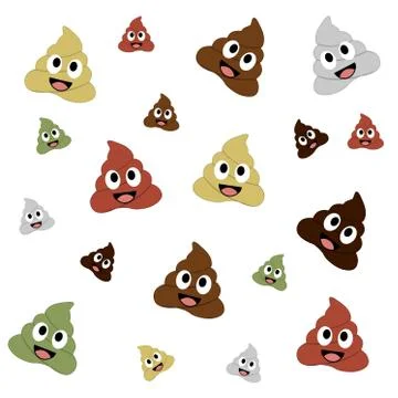 Poop smiley background  Stock Illustration