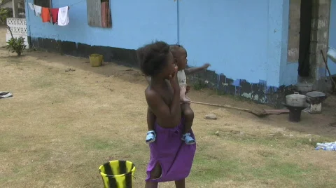 Poor African Child Stock Footage