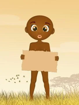 Poor African child Illustrazione stock