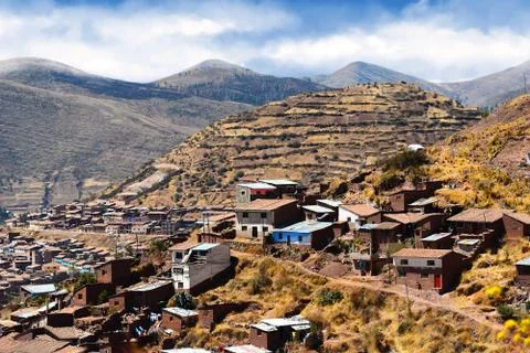 The poor area of Cuzco Stock Photos