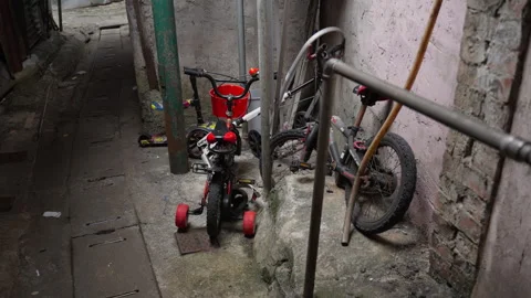 Poor Backyards of Hong Kong Stock Footage 280347825