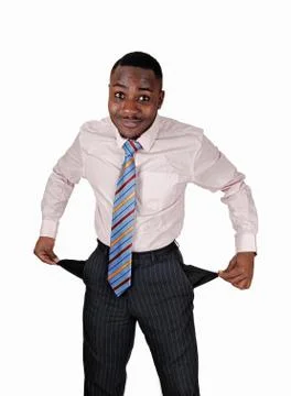 Poor black man. Stock Photos