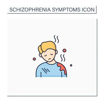 Poor care color icon Illustrazione stock