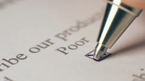 Poor Checkbox Marking Survey Stock Footage 43217945