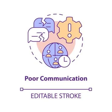Poor communication concept icon Illustrazione stock