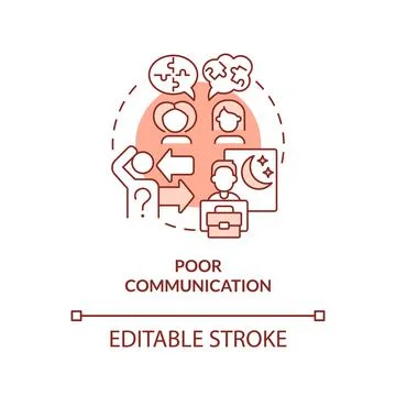Poor communication red concept icon Stock-Illustration
