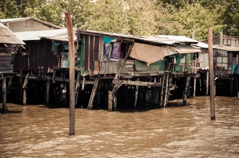 Poor district in Bangkok Stock-Fotos