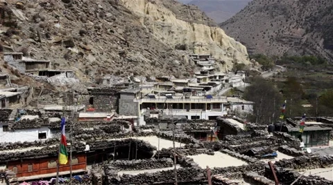 Poor Himalayan village Stock Footage 67647500