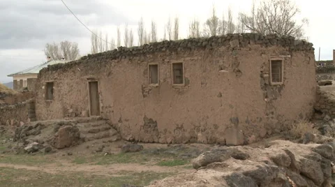 Poor Home in The Village Stock Footage 46100373