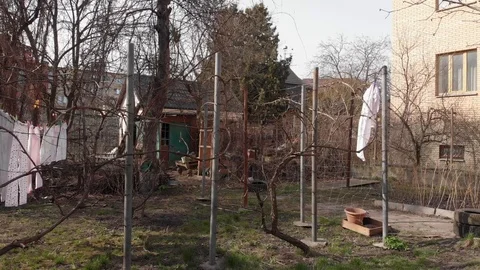 Poor House Yard Stock Footage 126574301