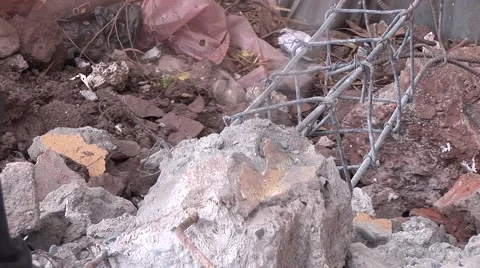 Poor people working on a waste dump Stock Footage 48720450