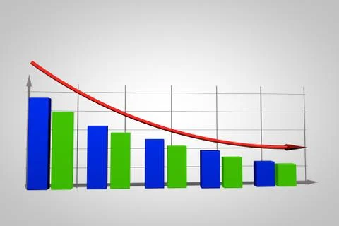 The poor performance of the business Illustrazione stock