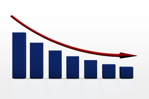 The poor performance of the business Illustrazione stock