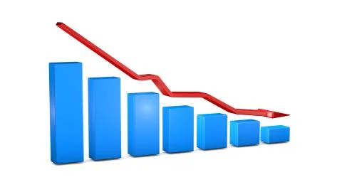 The poor performance of the business Illustrazione stock