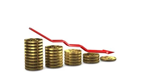 The poor performance of the business Illustrazione stock