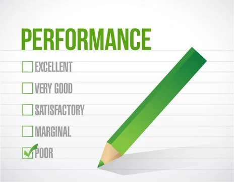Poor performance review illustration design graphic over white background Stock Illustration
