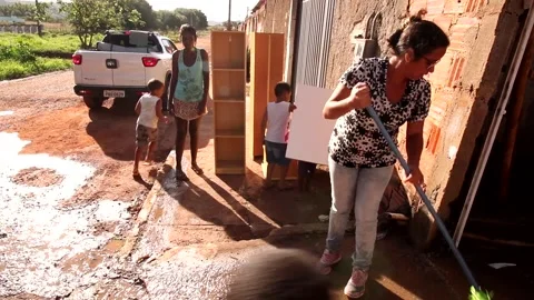 Poor of Planaltina, Brazil Video stock 131677628