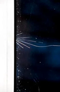 Poor quality window has burst from a frost Stock Photos