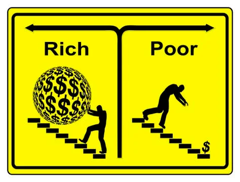 Poor Rich Concept Illustrazione stock
