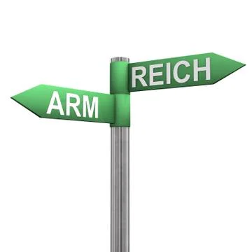 Poor Rich Directions Illustrazione stock