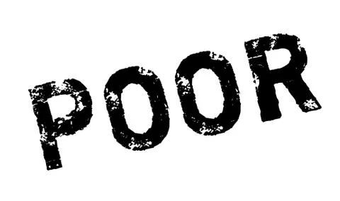 Poor rubber stamp Stock Illustration
