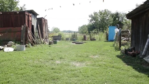Poor rural courtyard 库存影片 79754654