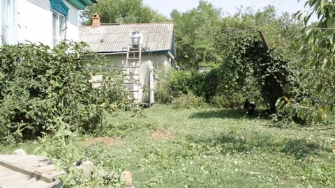 Poor rural courtyard Video stock 79754685