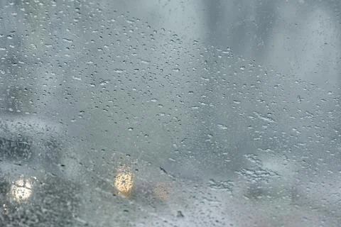 Poor visibility in the car. Foto stock