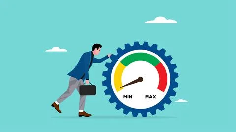 Poor work performance concept illustration, laziness at work which prevents.. Stock-Illustration