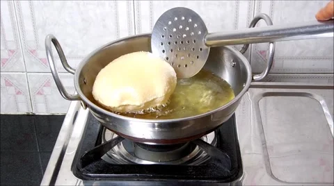 Poori Indian Fried Bread Stock Footage 56894931
