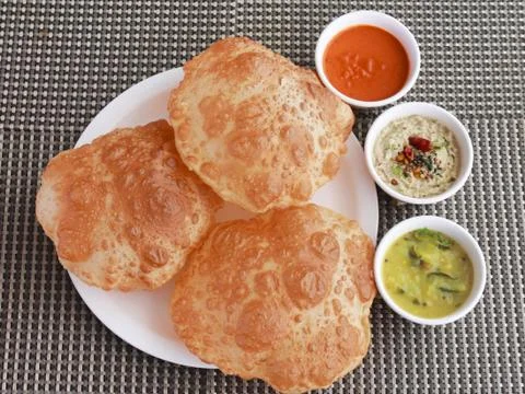 Poori Saag Stock Photos
