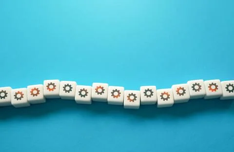 Poorly functioning process chain with costs. Lack of optimization, poor con.. Stock Photos