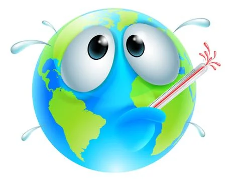 Poorly globe concept Stock Illustration
