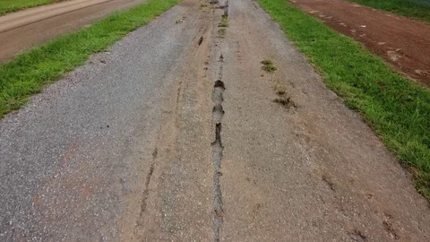 Poorly maintained streets of Brazil Stock Footage 127929870