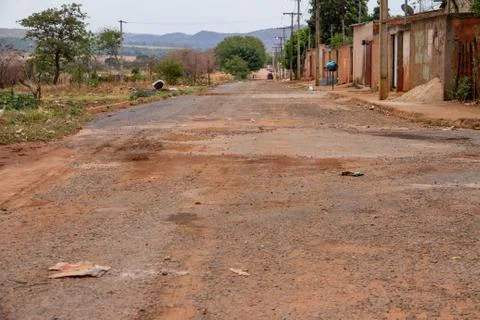 Poorly maintained streets Stock Photos
