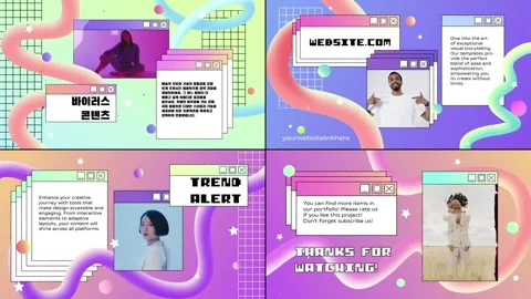 Pop Up Abstract Slides for After Effects Stockmateriaal After Effects