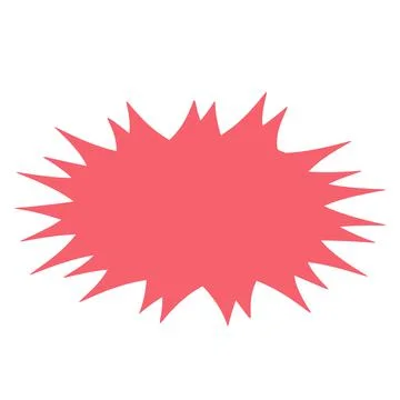 Pop and simple explosive balloon separately(red) Stock Illustration