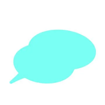 Pop and simple speech bubble separately Stock Illustration