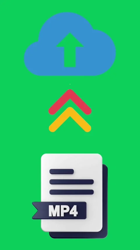 Pop up animation 3d transfer file, upload, download Stock Footage 293407004