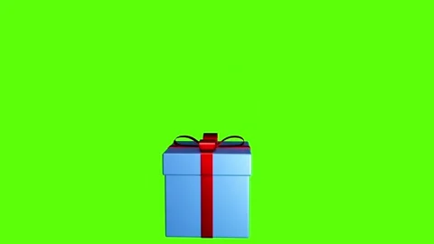 Pop up animation of colorful gift boxes on green screen background Stock Footage 313735170
