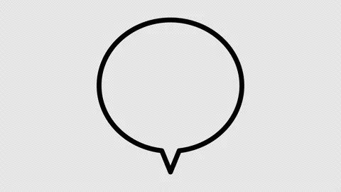 Pop up animation of Speech bubble, Text box element, Transparent background. Stock Footage 304720587