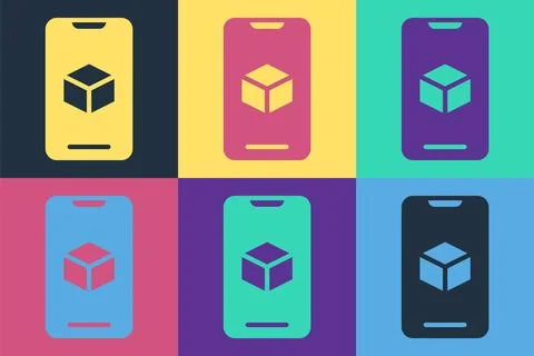 Pop art 3D printer software icon isolated on color background. 3d printing Stock Illustration