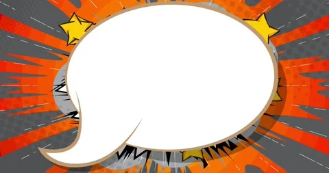 Pop Art Abstract Speech Bubble Stock Footage 169736251