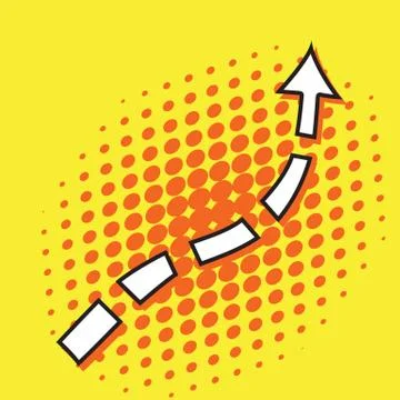 Pop art arrow Stock Illustration
