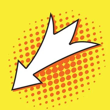 Pop art arrow Stock Illustration