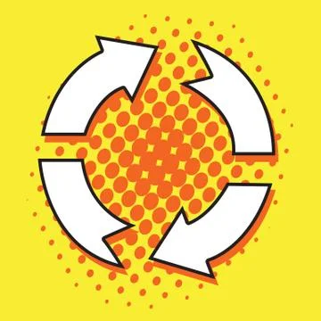 Pop art arrow 스톡 일러스트